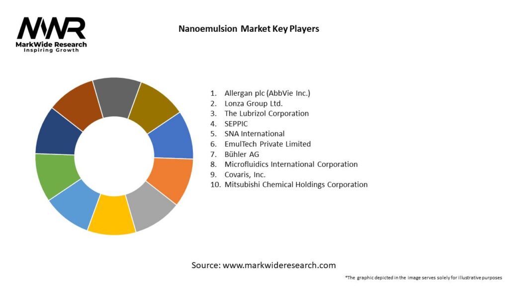 Nanoemulsion Market Key Players