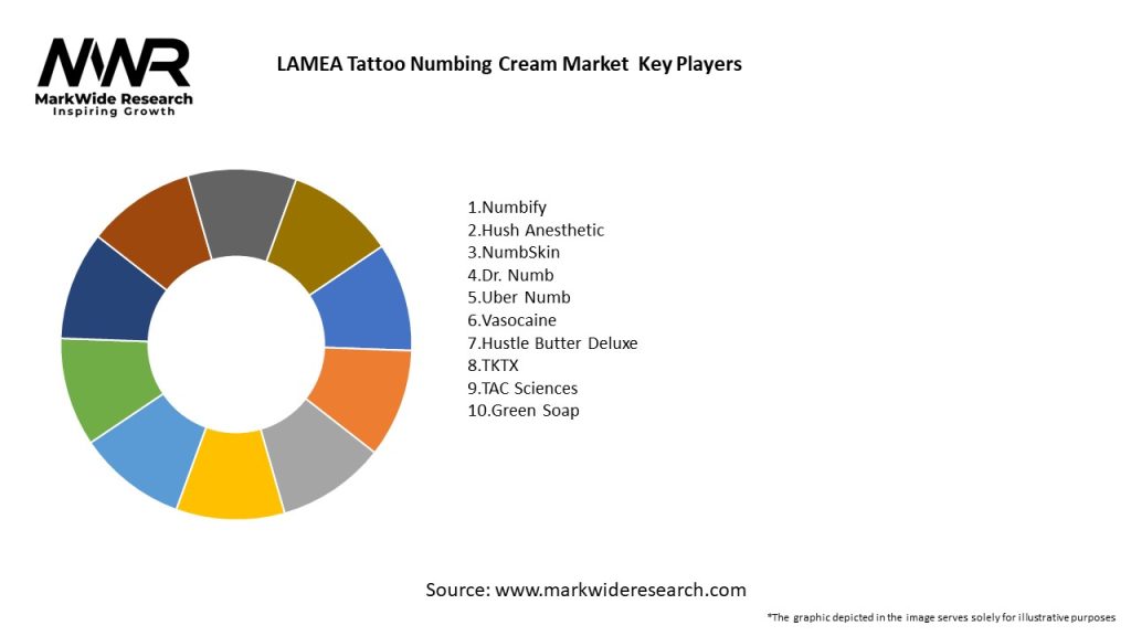 LAMEA Tattoo Numbing Cream Market Key Players