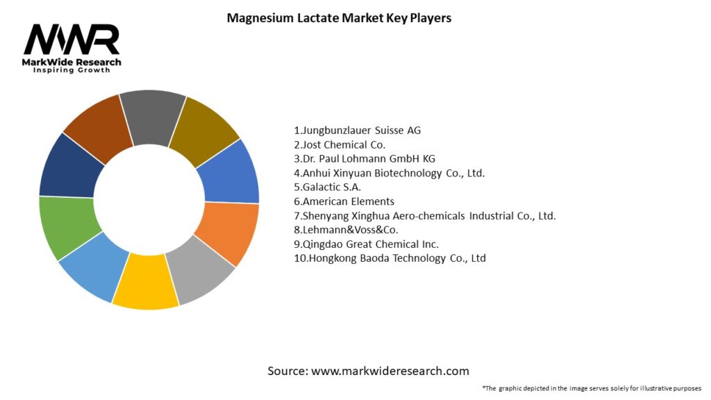 Magnesium Lactate Market Key Players