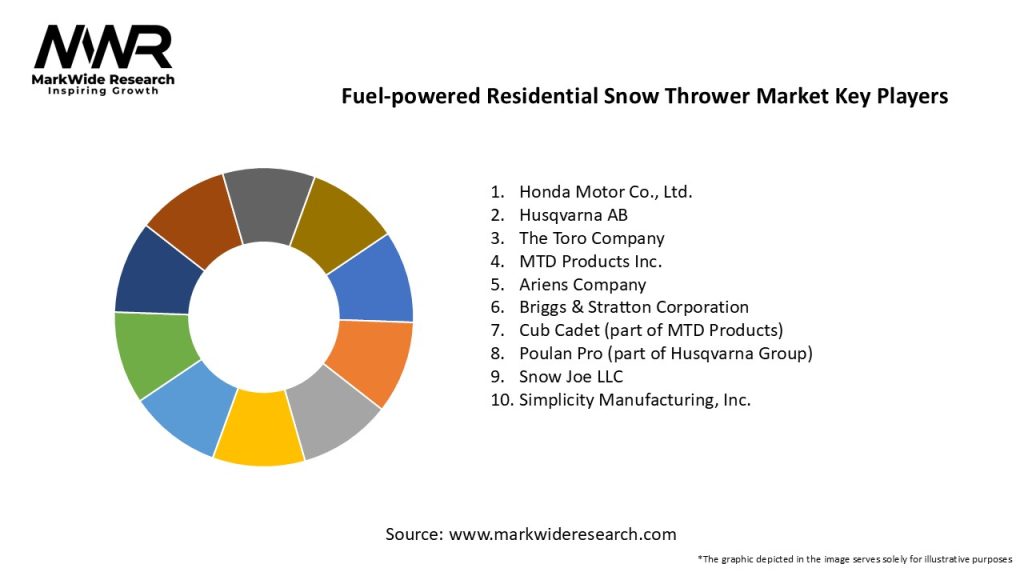 Fuel-powered Residential Snow Thrower Market Key Players