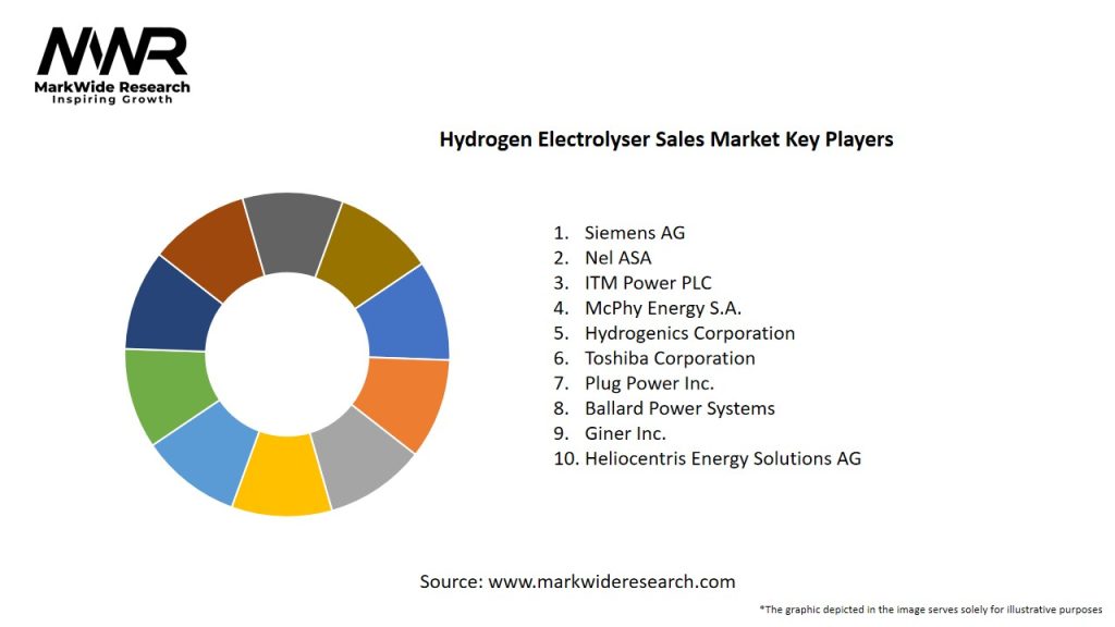 Hydrogen Electrolyser Sales Market Key Players