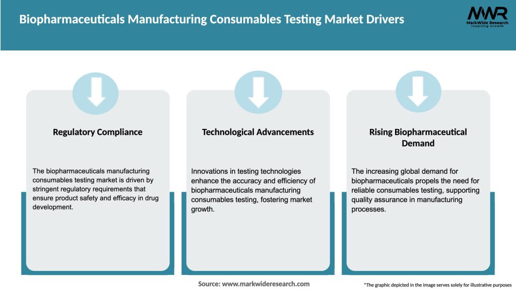 Biopharmaceuticals Manufacturing Consumables Testing Market Drivers